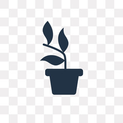 Plant vector icon isolated on transparent background, Plant  transparency concept can be used web and mobile