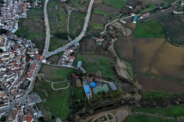 Malaga und Ronda in Spanien aus der Luft