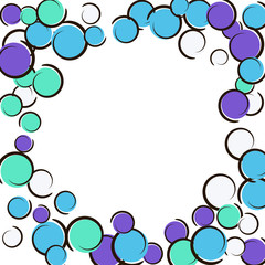 Comic background with pop art polka dot confetti.