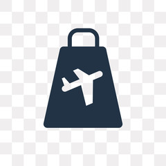 Duty Free Bag vector icon isolated on transparent background, Duty Free Bag  transparency concept can be used web and mobile