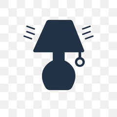 Lamp vector icon isolated on transparent background, Lamp  transparency concept can be used web and mobile