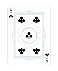 Playing cards in vintage style for poker. Original design, many small details, retro style