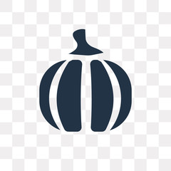 Pumpkin vector icon isolated on transparent background, Pumpkin  transparency concept can be used web and mobile