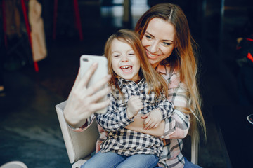 mother with daughter