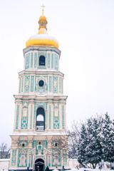 Facade of St Sophia's Cathedral, an Unesco World Heritage Site in Kiev Kyiv , Ukraine, Europe