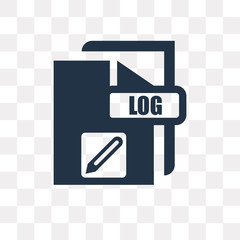 Log vector icon isolated on transparent background, Log  transparency concept can be used web and mobile