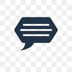 Chat vector icon isolated on transparent background, Chat  transparency concept can be used web and mobile