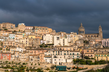 Historic baroque hill town of Ragusa Ibla in southeast Sicily, Italy