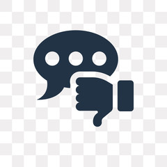 Bad review vector icon isolated on transparent background, Bad review  transparency concept can be used web and mobile