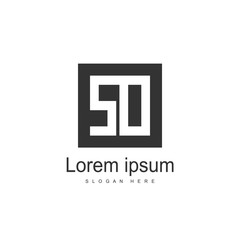Initial Letter SO Logo Template Vector Design