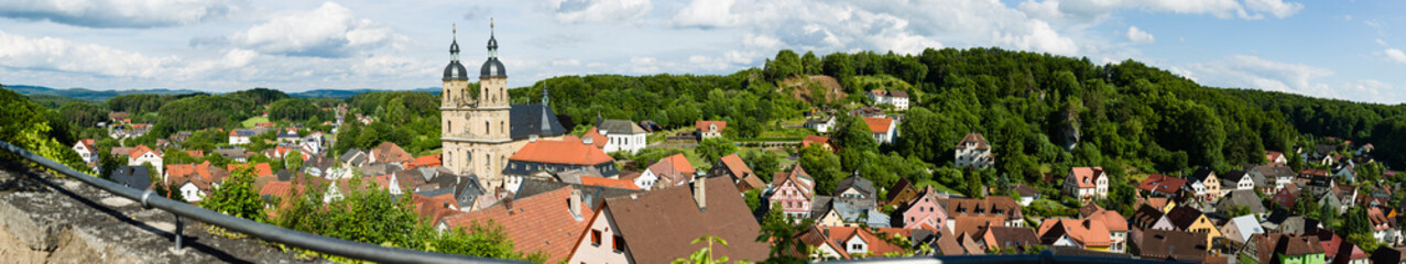 Fototapeta na wymiar Panorama Gößweinstein in Oberfranken - Bayern, Banner, Bannergröße, Hintergrund
