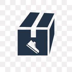 Box vector icon isolated on transparent background, Box  transparency concept can be used web and mobile