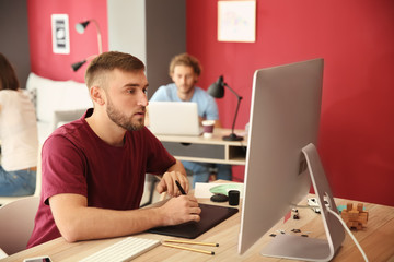 IT specialist working in office