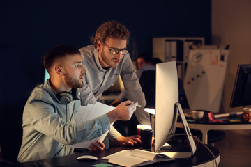 IT specialists working in office