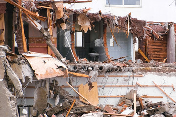 Destroyed the apartment building after the disaster.