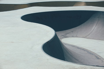 Bowl in the skate park view