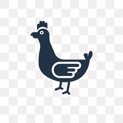 Hen vector icon isolated on transparent background, Hen  transparency concept can be used web and mobile
