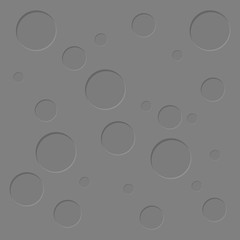 Moon, grey surface textured circles scatter abstract background flat design geometry