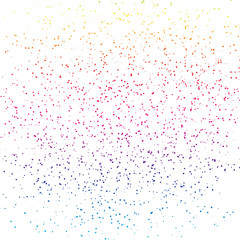 Stars dot and spots scatter glitter spectrum droplet splashing on white abstract background textured vector illustration, star falling down concept
