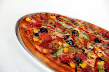 pizza isolated on white background