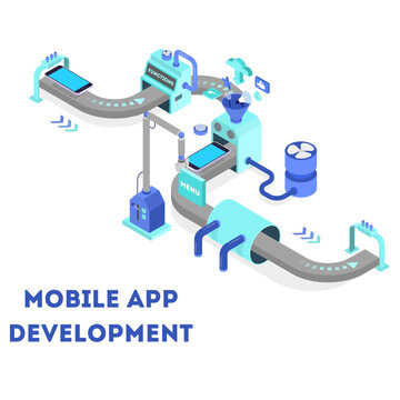 Mobile app development concept