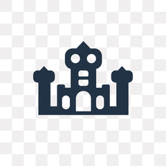 Palace vector icon isolated on transparent background, Palace  transparency concept can be used web and mobile