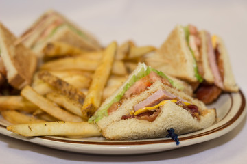 Club Sandwich with Fries
