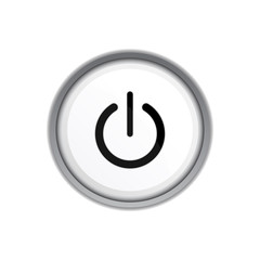 Illustration of White power button vector