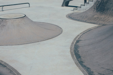 Skate park obstacles in detail