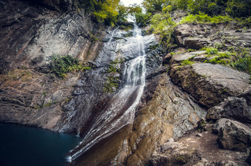 Makhuntseti beautiful waterfall in Georgia, Batumi, Adjara