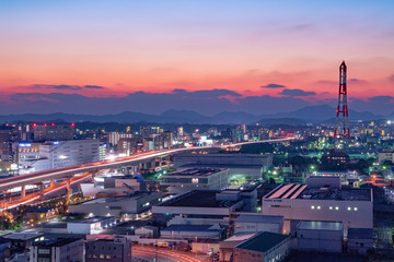 北九州の夕暮れ