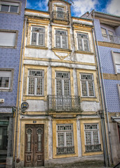 Fototapeta na wymiar Old Apartment with Balcony, Aveiro, Portugal