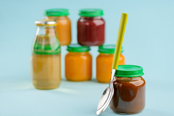 Jarred puree and juice