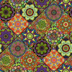 Seamless repeating mandala background