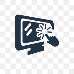 Pointer vector icon isolated on transparent background, Pointer  transparency concept can be used web and mobile