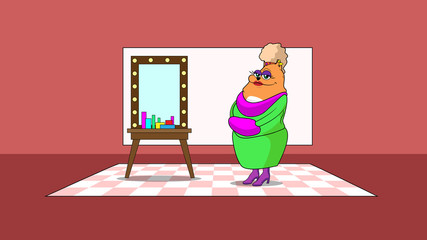 One of 24 illustrations. Cat with different goods, For categories of online store.