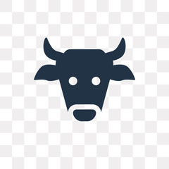 Cow vector icon isolated on transparent background, Cow  transparency concept can be used web and mobile