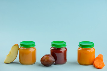 Jars of puree
