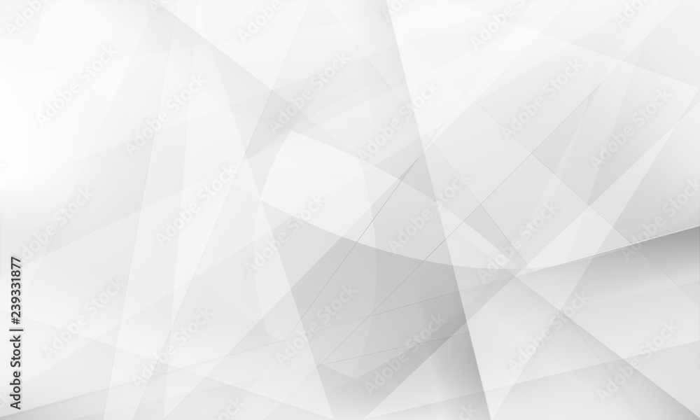 Wall mural white and grey background. space design concept. decorative web layout or poster, banner.