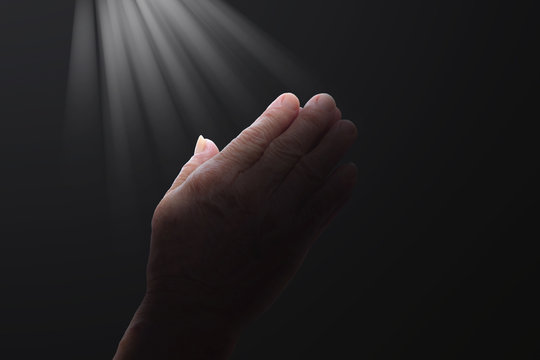 Worship prayer concept: Prayer hand