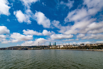 Fototapeta premium Baku Bay View of the Seaside Park
