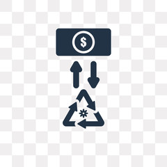 Exchange vector icon isolated on transparent background, Exchange  transparency concept can be used web and mobile