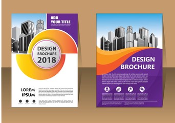 Business abstract vector template. Brochure design, cover modern layout, annual report, poster, flyer in A4 with colorful triangles, geometric shapes for tech, science, market with light background