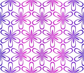Floral Geometric Pattern. Seamless Texture Color Background. Element For Design. Vector Illustration. Neon color
