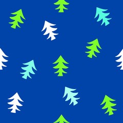 Winter trees pine seamless vector design