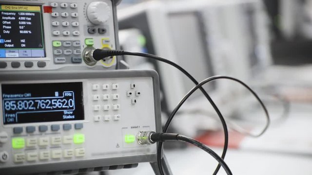 Digital electronic frequency meter.