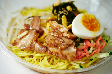 Hiyashi chuka, Japanese cold ramen noodle 