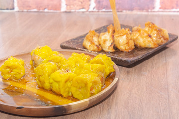 shrimp Chinese Steamed Dumpling on plate