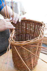 Basket wicker at work 