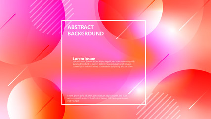 Abstract geometric background. Living coral 2019 color trend with circle shapes style.